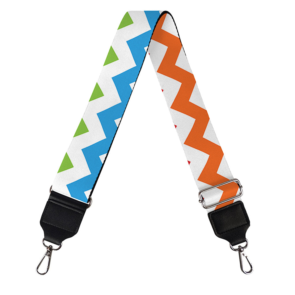 Rainbow Chevron Pattern Print Bag Strap