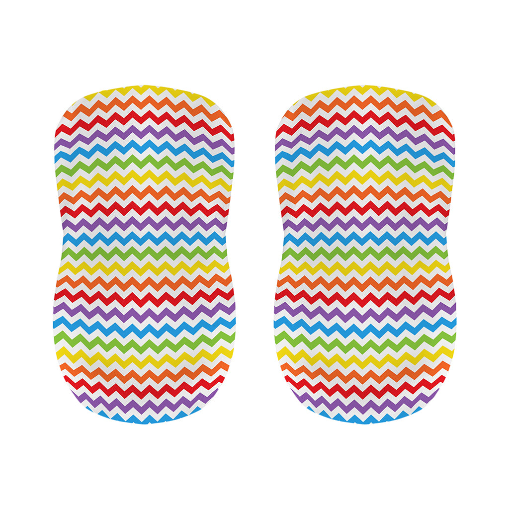 Rainbow Chevron Pattern Print Bar Stool Covers