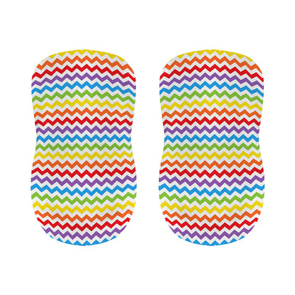 Rainbow Chevron Pattern Print Bar Stool Covers