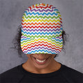 Rainbow Chevron Pattern Print Baseball Cap