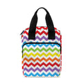 Rainbow Chevron Pattern Print Bible Tote Bag