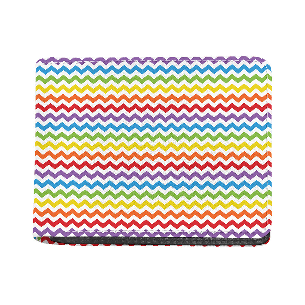 Rainbow Chevron Pattern Print Bifold Wallet