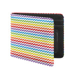 Rainbow Chevron Pattern Print Bifold Wallet