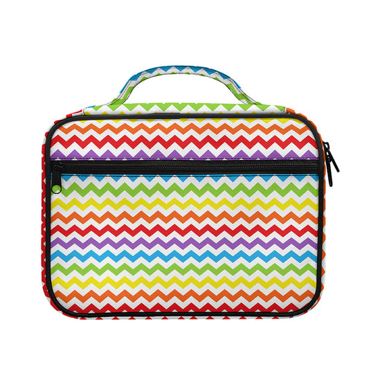 Rainbow Chevron Pattern Print Briefcase Bible Bag