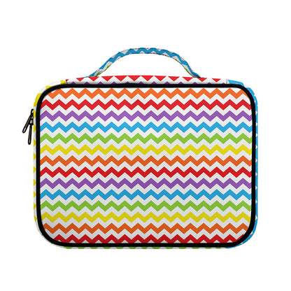 Rainbow Chevron Pattern Print Briefcase Bible Bag