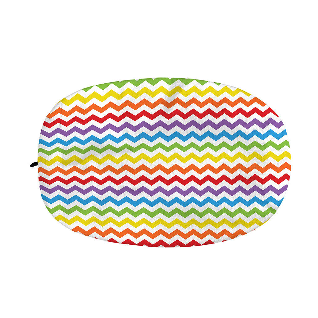 Rainbow Chevron Pattern Print Car Side Mirror Covers
