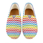 Rainbow Chevron Pattern Print Casual Shoes