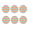 Rainbow Chevron Pattern Print Coaster Set