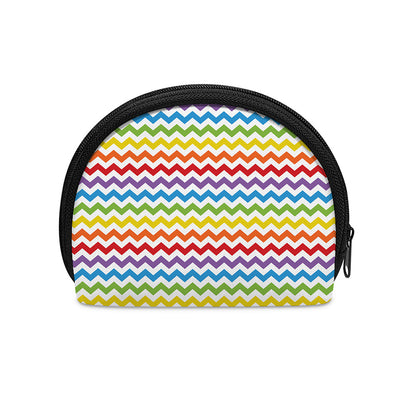 Rainbow Chevron Pattern Print Coin Purse