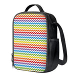 Rainbow Chevron Pattern Print Crossbody Lunch Bag