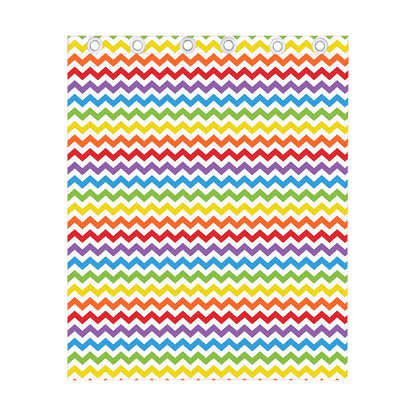 Rainbow Chevron Pattern Print Curtain