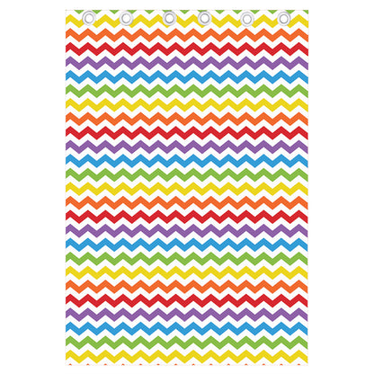 Rainbow Chevron Pattern Print Curtain