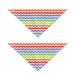 Rainbow Chevron Pattern Print Dog Bandana