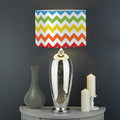 Rainbow Chevron Pattern Print Drum Lamp Shade