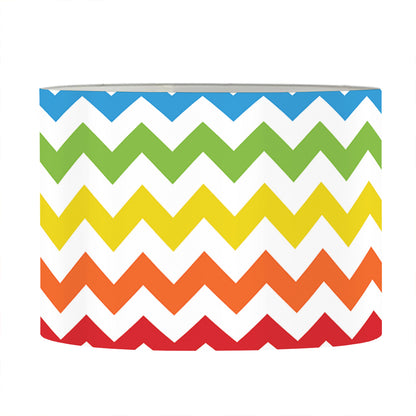 Rainbow Chevron Pattern Print Drum Lamp Shade