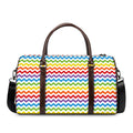 Rainbow Chevron Pattern Print Duffel Bag