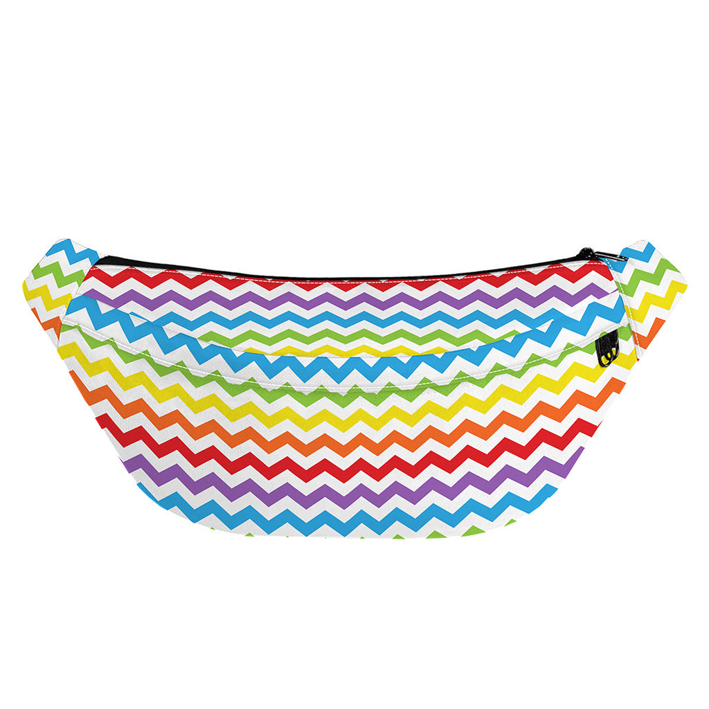 Rainbow Chevron Pattern Print Fanny Pack