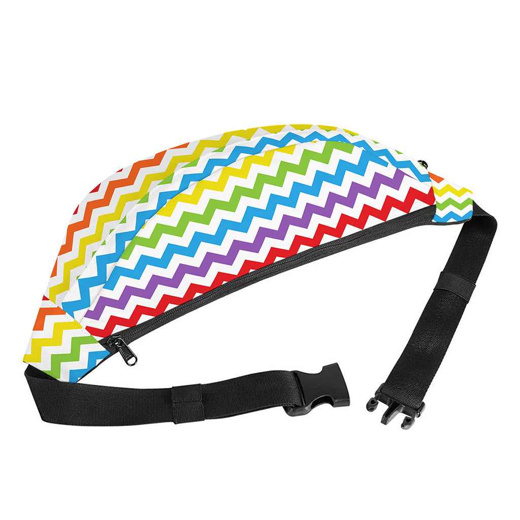 Rainbow Chevron Pattern Print Fanny Pack
