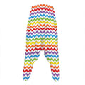 Rainbow Chevron Pattern Print Hammer Pants