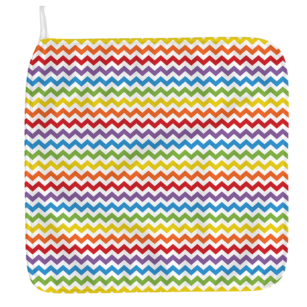 Rainbow Chevron Pattern Print Hand Towel