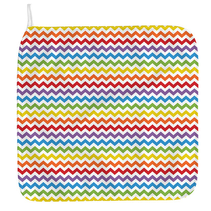 Rainbow Chevron Pattern Print Hand Towel