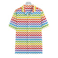 Rainbow Chevron Pattern Print Hawaiian Shirt