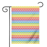 Rainbow Chevron Pattern Print House Flag