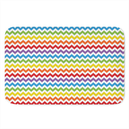 Rainbow Chevron Pattern Print Indoor Door Mat