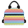 Rainbow Chevron Pattern Print Insulated Lunch Bag