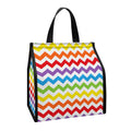 Rainbow Chevron Pattern Print Insulated Lunch Tote