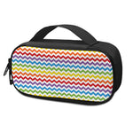 Rainbow Chevron Pattern Print Insulin Cooler Travel Case
