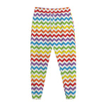 Rainbow Chevron Pattern Print Jogger Pants