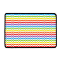 Rainbow Chevron Pattern Print Kitchen Mat
