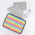 Rainbow Chevron Pattern Print Laptop Sleeve