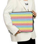 Rainbow Chevron Pattern Print Laptop Sleeve
