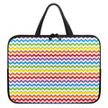 Rainbow Chevron Pattern Print Laptop Sleeve With Handle