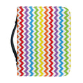 Rainbow Chevron Pattern Print Leather Bible Cover