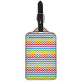Rainbow Chevron Pattern Print Luggage Tag