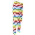 Rainbow Chevron Pattern Print Men's Compression Pants