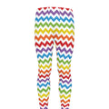 Rainbow Chevron Pattern Print Men's Leggings