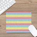 Rainbow Chevron Pattern Print Mouse Pad