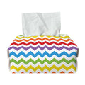 Rainbow Chevron Pattern Print Rectangle Tissue Box Cover