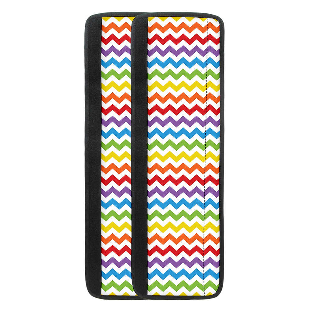 Rainbow Chevron Pattern Print Refrigerator Handle Covers