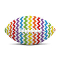 Rainbow Chevron Pattern Print Rugby Ball