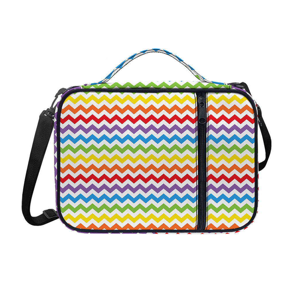 Rainbow Chevron Pattern Print Shoulder Strap Bible Bag