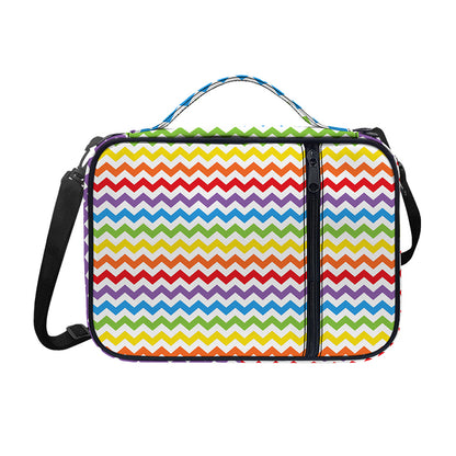 Rainbow Chevron Pattern Print Shoulder Strap Bible Bag