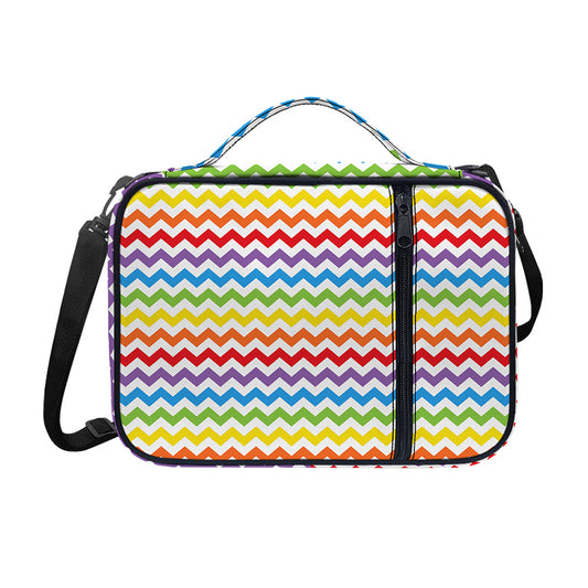 Rainbow Chevron Pattern Print Shoulder Strap Bible Bag