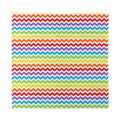 Rainbow Chevron Pattern Print Silk Bandana