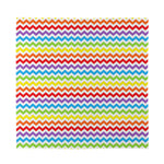 Rainbow Chevron Pattern Print Silk Bandana
