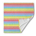 Rainbow Chevron Pattern Print Silk Bandana